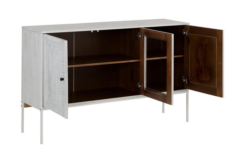 Munira Skänk 130 cm - Beige/Vit - Sideboard & skänk