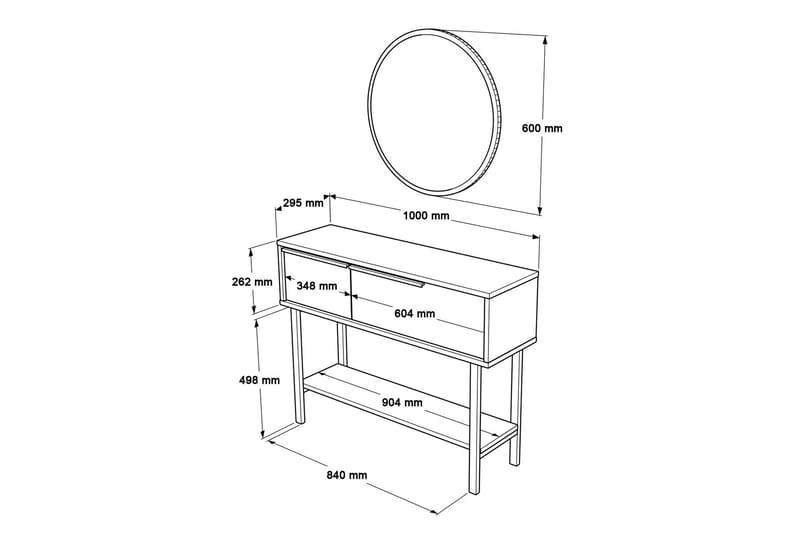Muttun Skänk 100 cm - Valnöt - Förvaring - Förvaringsmöbler - Sideboard & skänk
