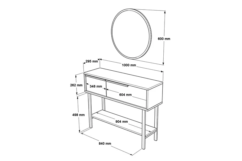 Muttun Skänk 100 cm - Vit - Förvaring - Förvaringsmöbler - Sideboard & skänk