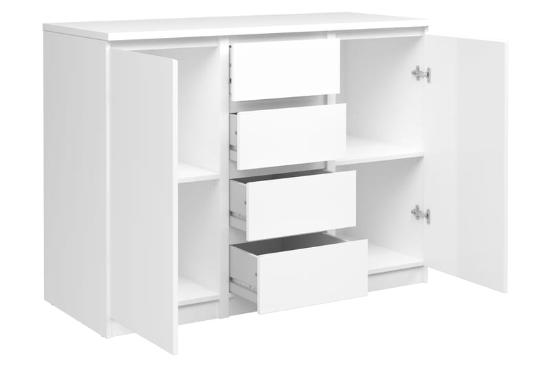 Naia Skänk 121 cm - Vit Högglans - Förvaring - Förvaringsmöbler - Sideboard & skänk