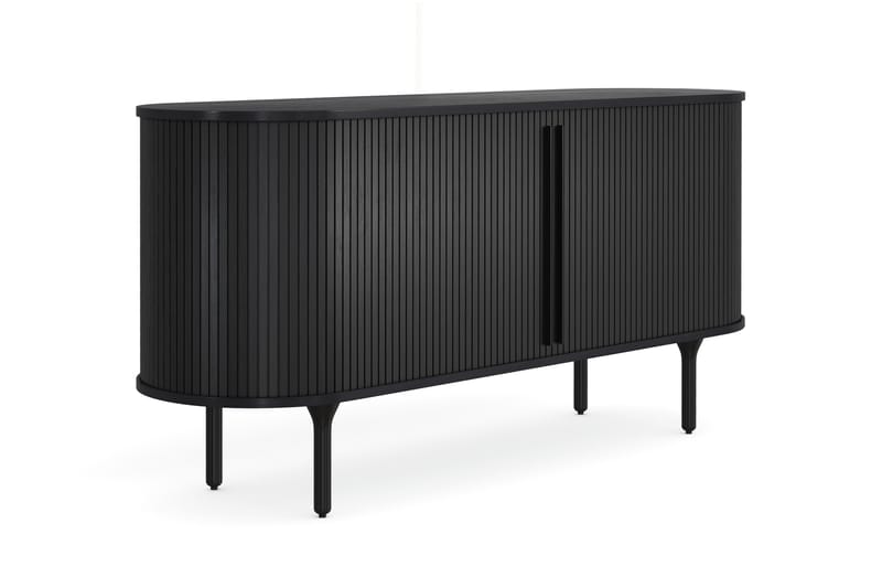 Noira Sideboard 150x45 cm Massiv Ek - Svart - Sideboard & skänk