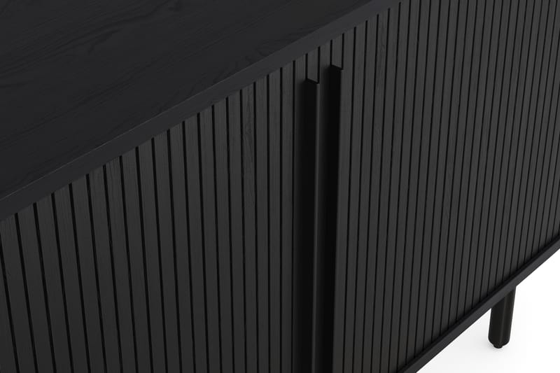 Noira Sideboard 150x45 cm Massiv Ek - Svart - Sideboard & skänk
