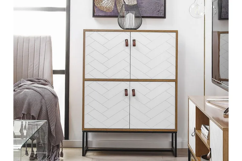 Nueva Skänk 76x39 cm - Ljusbrun/Vit - Förvaring - Förvaringsmöbler - Sideboard & skänk