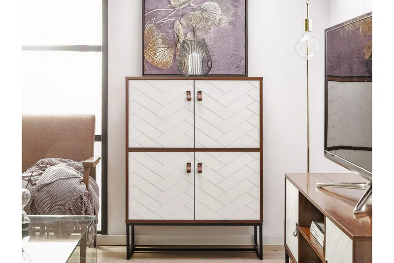 Nueva Skänk 76x39 cm - Mörkbrun/Vit - Förvaring - Förvaringsmöbler - Sideboard & skänk