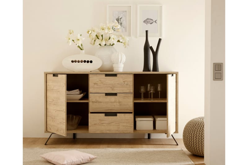 Palma Skänk 156 cm 2 Dörrar 3 Lådor - Ek - Förvaring - Förvaringsmöbler - Sideboard & skänk
