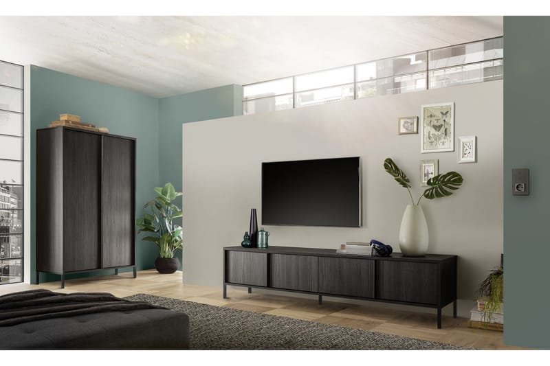 Parona Skänk 206x40 cm - Svart - Förvaring - Förvaringsmöbler - Sideboard & skänk