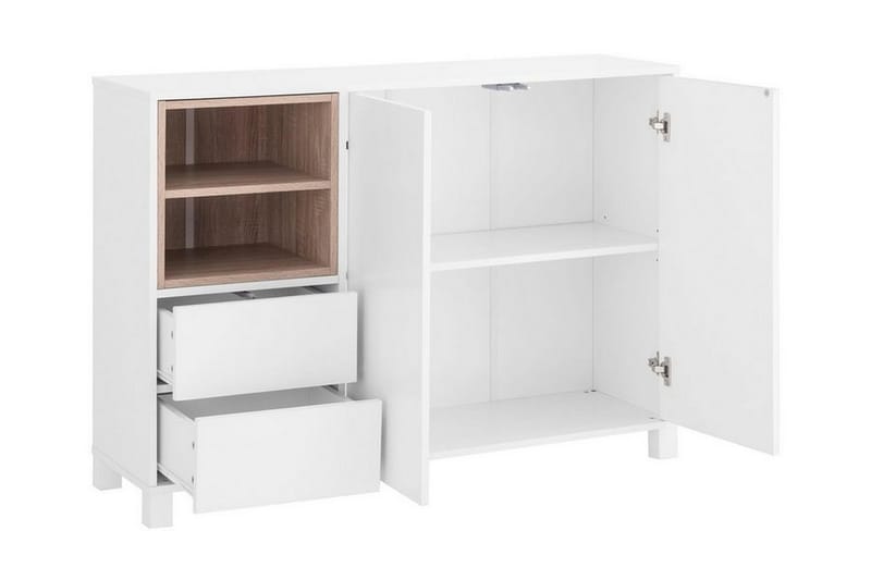 Polima Skänk 120 cm - Vit/Brun - Förvaring - Förvaringsmöbler - Sideboard & skänk