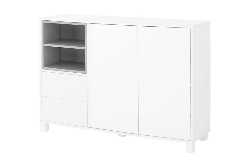 Polima Skänk 120 cm - Vit/Grå - Sideboard & skänk