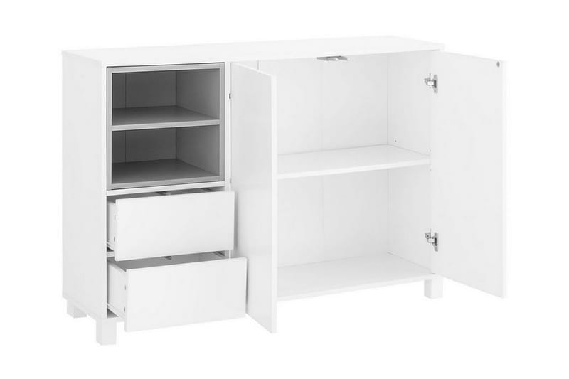Polima Skänk 120 cm - Vit/Grå - Förvaring - Förvaringsmöbler - Sideboard & skänk
