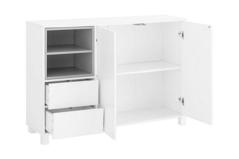 Polima Skänk 120 cm - Vit/Grå - Sideboard & skänk