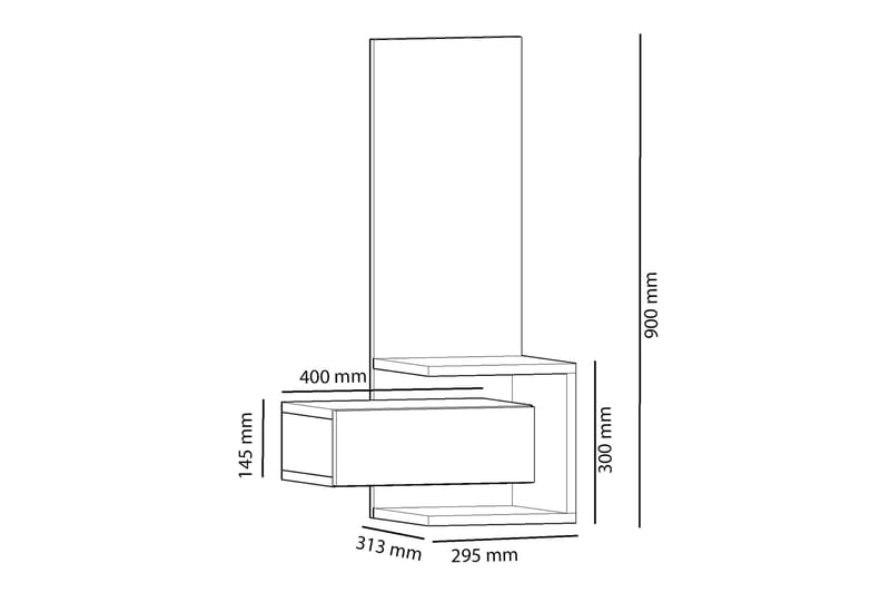 Rheuark Sideboard 49 cm - Ek|Antracit - Sideboard & skänk