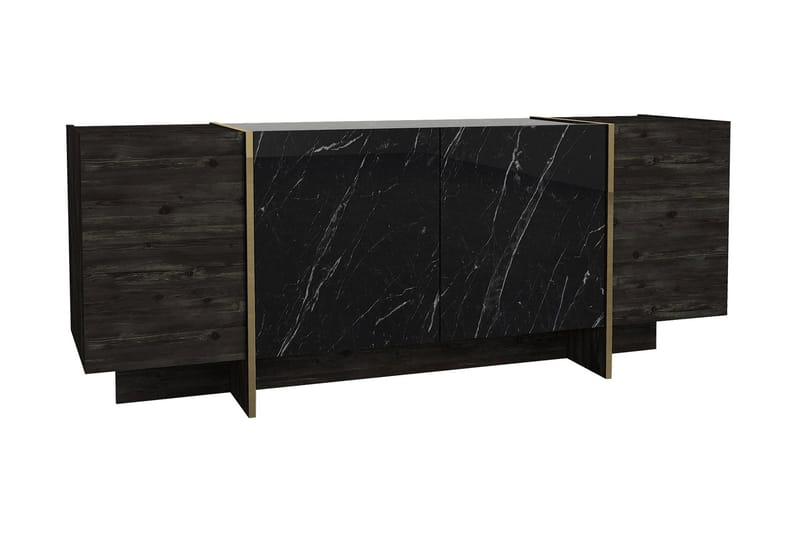 Riello Sidobord 180 cm - Svart|Guld - Förvaring - Förvaringsmöbler - Sideboard & skänk