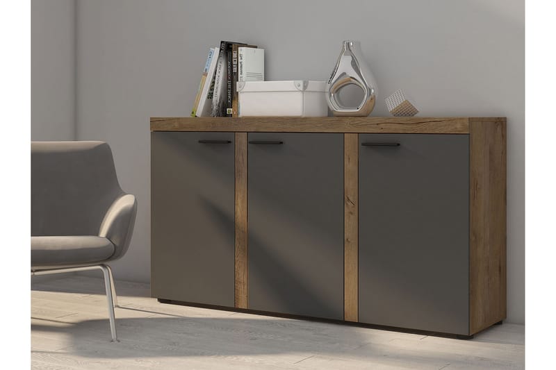 Rumba Skänk 148,8x40,3x82 cm LED-belysning - Beige/Brun/Grå - Förvaring - Förvaringsmöbler - Sideboard & skänk