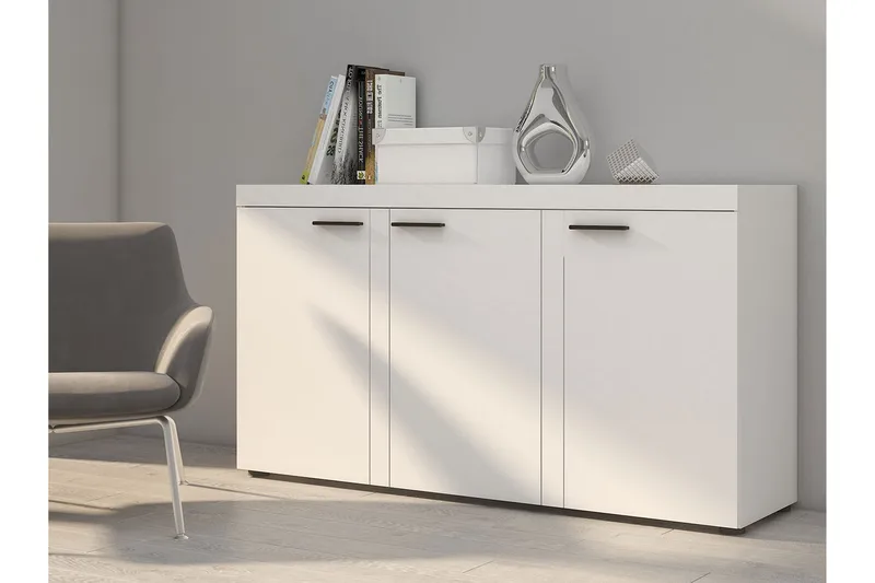 Rumba Skänk 148,8x40,3x82 cm LED-belysning - Vit - Förvaring - Förvaringsmöbler - Sideboard & skänk