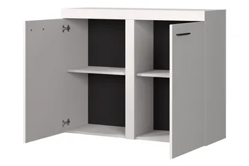 Rumba Skänk 97,2x40,3x82 cm LED-belysning - Grå/Vit - Förvaring - Förvaringsmöbler - Sideboard & skänk