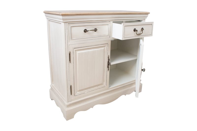 Samira Skänk 85 cm i Mörkt Trä - Offwhite - Förvaring - Förvaringsmöbler - Sideboard & skänk