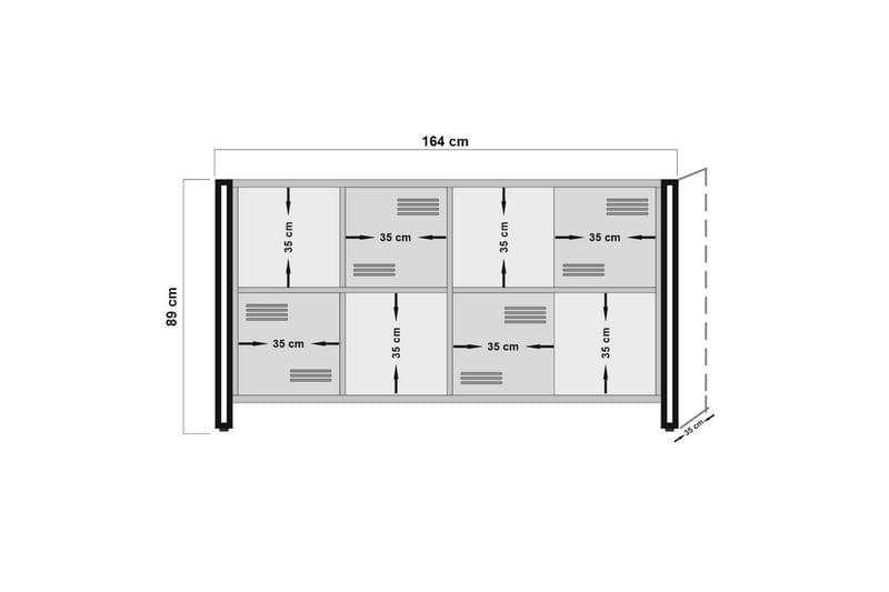 Sapphira Avlastningsbord - Trä/Svart - Sideboard & skänk