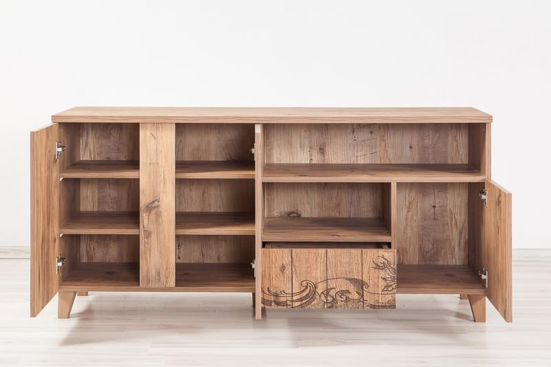 Sapphira Skänk Blommönstrad - Brun - Sideboard & skänk