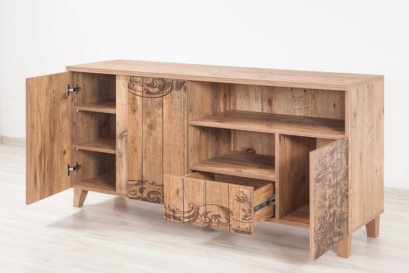 Sapphira Skänk Blommönstrad - Brun - Sideboard & skänk