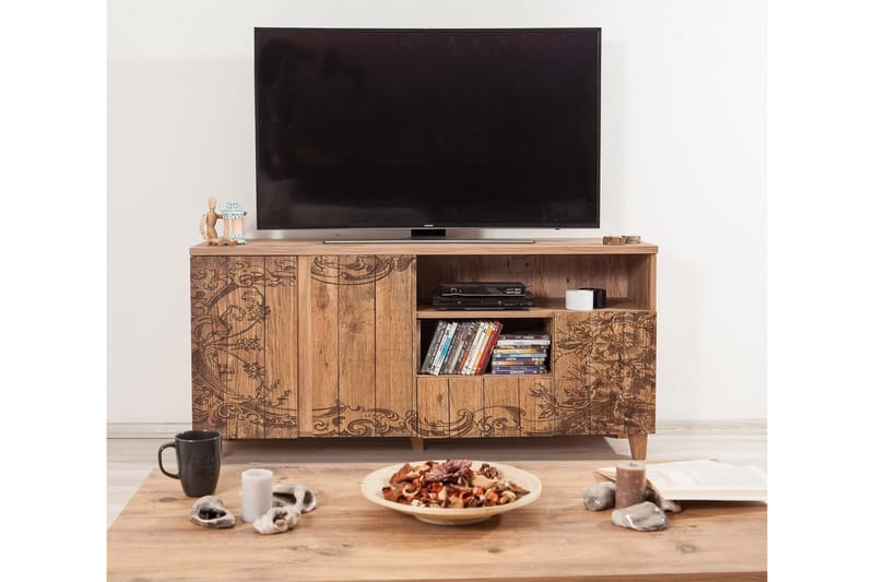 Sapphira Skänk Blommönstrad - Brun - Förvaring - Förvaringsmöbler - Sideboard & skänk
