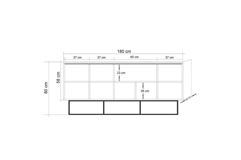 Sapphira Skänk Flätad - Mörkbrun - Förvaring - Förvaringsmöbler - Sideboard & skänk