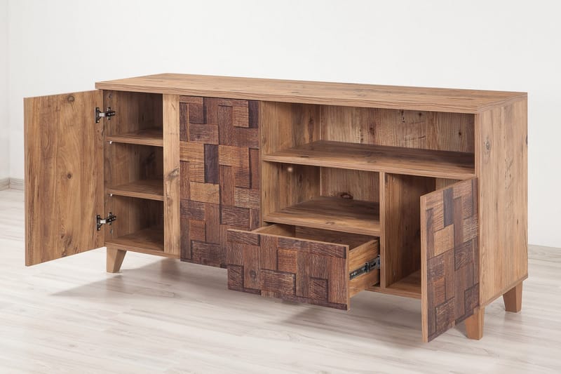 Sapphira Skänk Flätmönster - Mörkbrun - Förvaring - Förvaringsmöbler - Sideboard & skänk