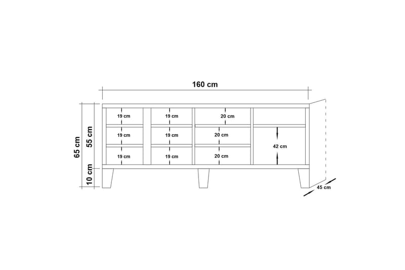 Sapphira Skänk - Ljusbrun - Förvaring - Förvaringsmöbler - Sideboard & skänk