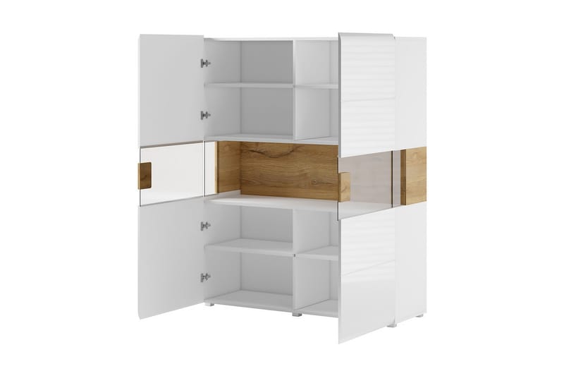 Saran Sideboard - Ek/Vit högglans - Förvaring - Förvaringsmöbler - Sideboard & skänk