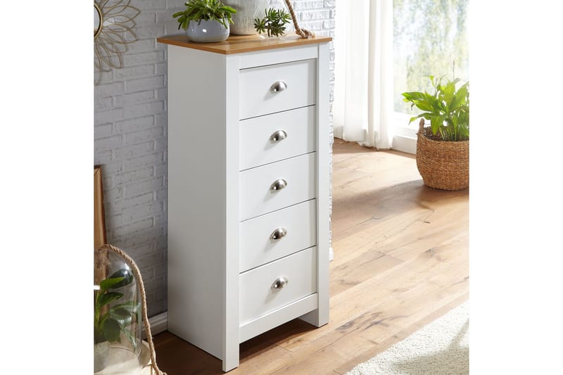 Seddik Sideboard 39 cm Rektangulär - Vit/Natur - Förvaring - Förvaringsmöbler - Sideboard & skänk