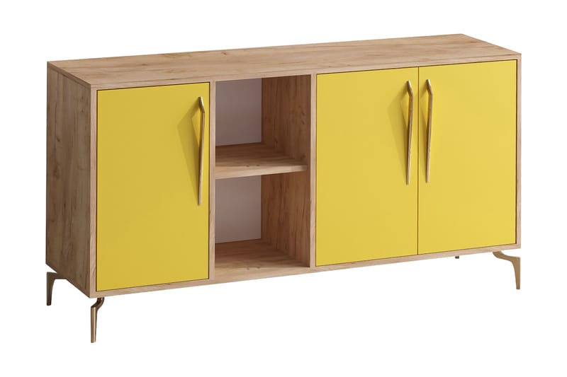 Sideboard 40x140 cm - Natur/Grön/Svart - Förvaring - Förvaringsmöbler - Sideboard & skänk