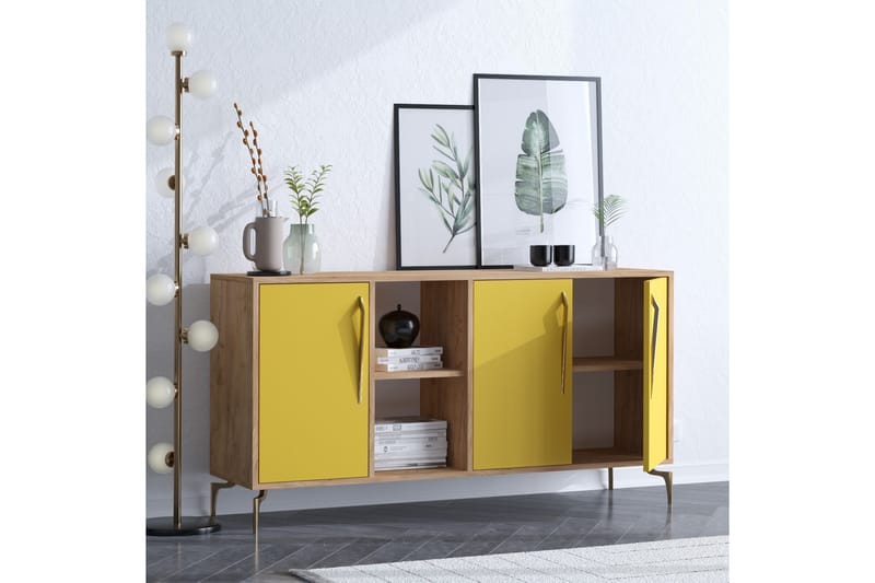 Sideboard 40x140 cm - Natur/Grön/Svart - Förvaring - Förvaringsmöbler - Sideboard & skänk