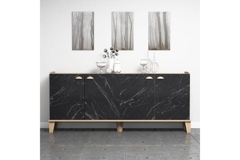 Sideboard 41x182 cm - Natur/Svart - Förvaring - Förvaringsmöbler - Sideboard & skänk