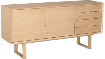 Sideboard Norvik - Brunlackad, vitpigmenterad ekfaner - Förvaring - Förvaringsmöbler - Sideboard & skänk