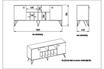 Sincerely Sidobord 180 cm - Valnöt|Svart - Förvaring - Förvaringsmöbler - Sideboard & skänk