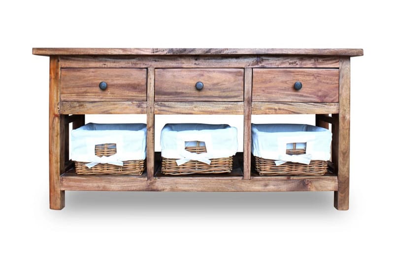 Skänk återvunnet trä 100x30x50 cm - Brun - Förvaring - Förvaringsmöbler - Sideboard & skänk