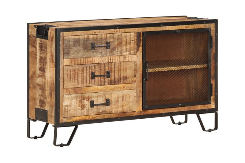 Skänk 100x31x60 cm massivt grovt mangoträ - Brun - Sideboard & skänk