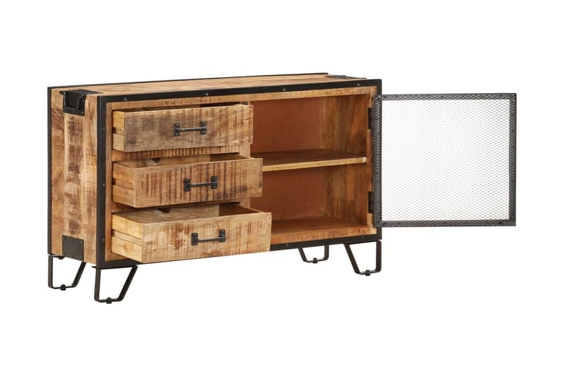 Skänk 100x31x60 cm massivt grovt mangoträ - Brun - Sideboard & skänk