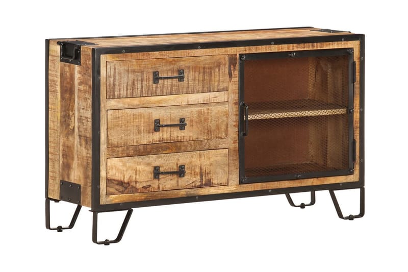 Skänk 100x31x60 cm massivt grovt mangoträ - Brun - Sideboard & skänk