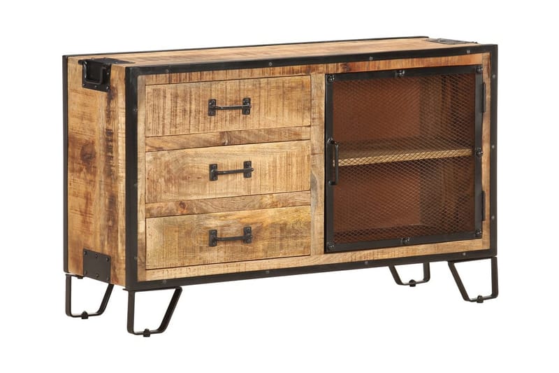 Skänk 100x31x60 cm massivt grovt mangoträ - Brun - Sideboard & skänk