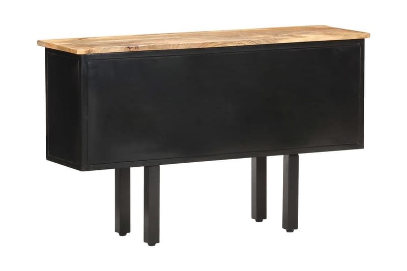 Skänk 110x30x65 cm massivt grovt mangoträ och stål - Brun - Sideboard & skänk