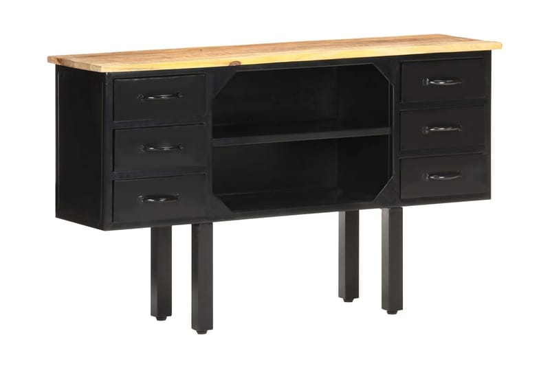 Skänk 110x30x65 cm massivt grovt mangoträ och stål - Brun - Förvaring - Förvaringsmöbler - Sideboard & skänk