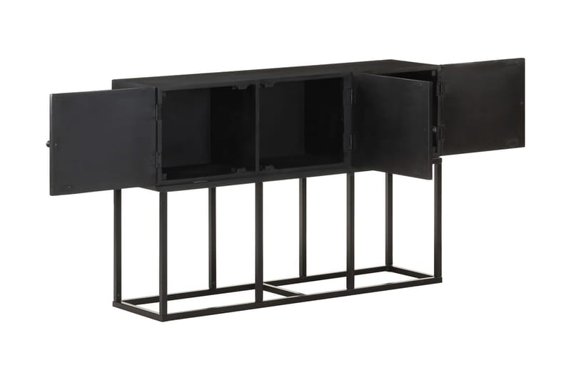 Skänk 115x30x76 cm massivt mangoträ - Svart - Förvaring - Förvaringsmöbler - Sideboard & skänk