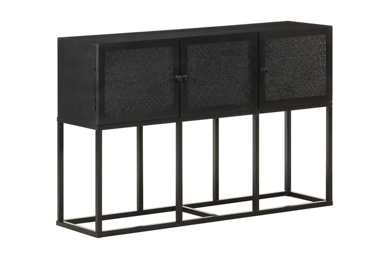 Skänk 115x30x76 cm massivt mangoträ - Svart - Förvaring - Förvaringsmöbler - Sideboard & skänk