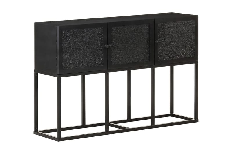 Skänk 115x30x76 cm massivt mangoträ - Svart - Förvaring - Förvaringsmöbler - Sideboard & skänk