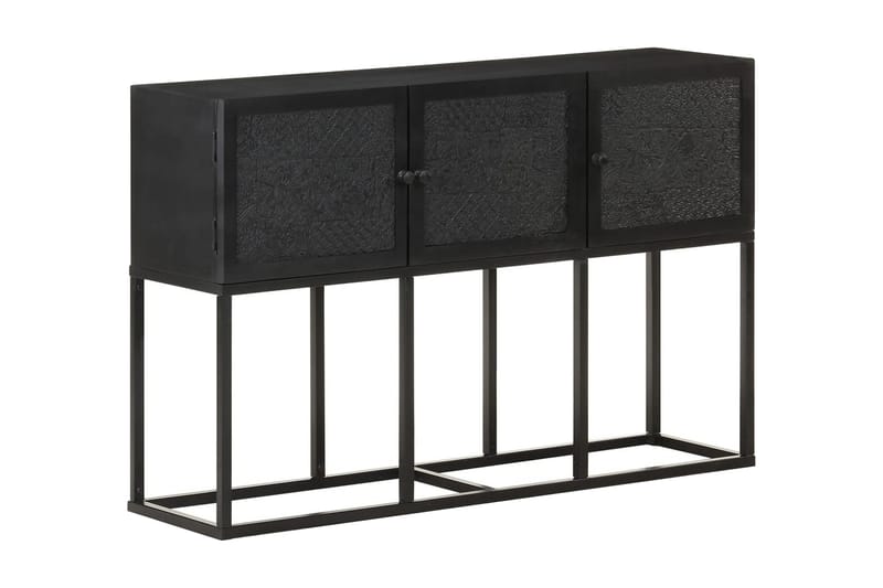 Skänk 115x30x76 cm massivt mangoträ - Svart - Förvaring - Förvaringsmöbler - Sideboard & skänk