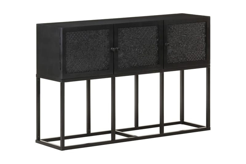 Skänk 115x30x76 cm massivt mangoträ - Svart - Förvaring - Förvaringsmöbler - Sideboard & skänk