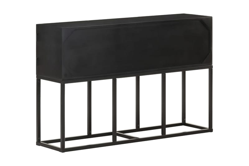 Skänk 115x30x76 cm massivt mangoträ - Svart - Förvaring - Förvaringsmöbler - Sideboard & skänk