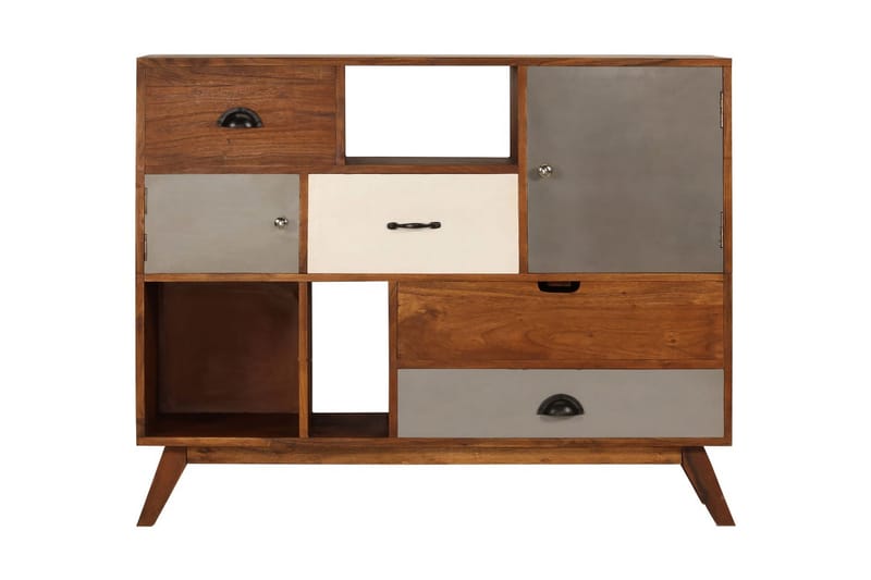 Skänk 115x35x86 cm massivt akaciaträ - Flerfärgad - Förvaring - Förvaringsmöbler - Sideboard & skänk