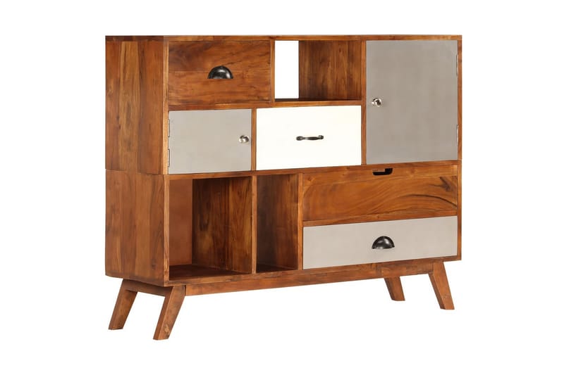 Skänk 115x35x86 cm massivt akaciaträ - Flerfärgad - Förvaring - Förvaringsmöbler - Sideboard & skänk