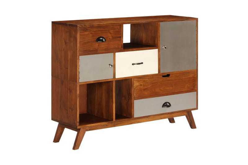 Skänk 115x35x86 cm massivt akaciaträ - Flerfärgad - Förvaring - Förvaringsmöbler - Sideboard & skänk